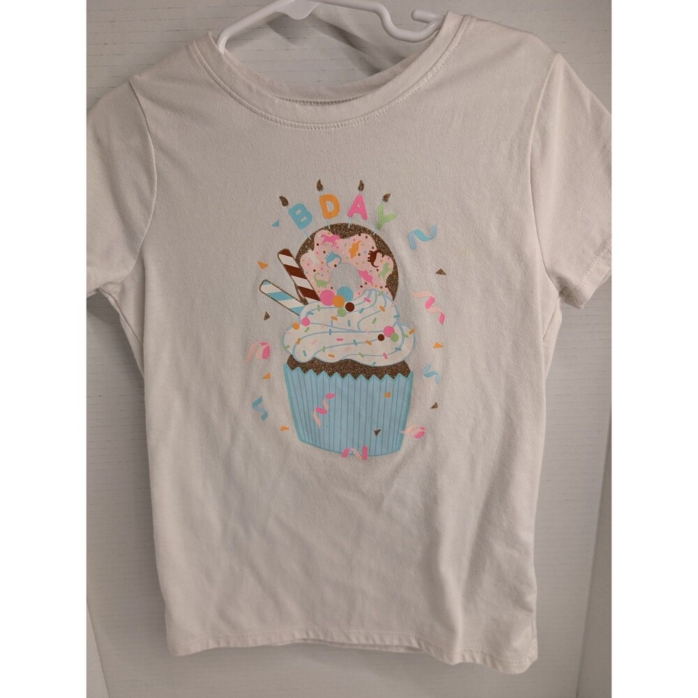 6/6x Cat & Jack Birthday Cupcake short sleeve t-shirt
